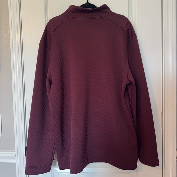 Quieti Men's Plum Burgundy Quarter-Zip Sweater - Picture 2 of 6
